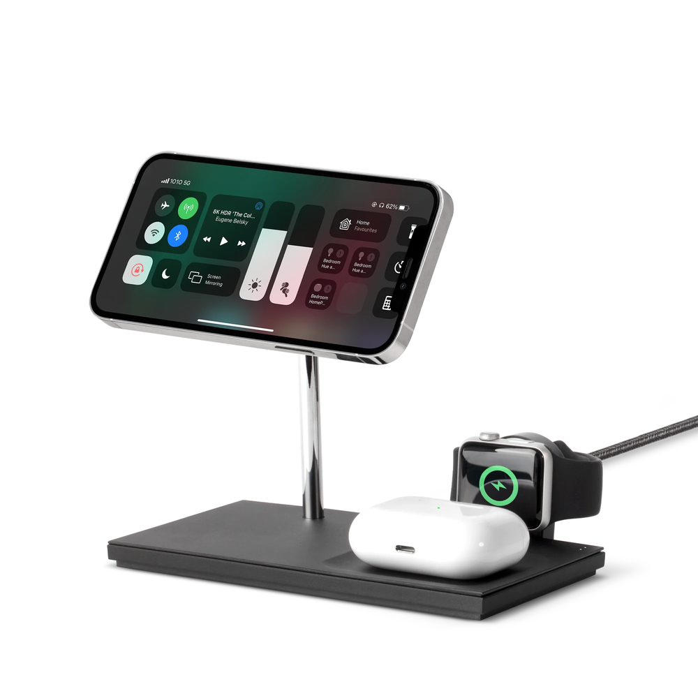 SNAP MAGNETIC 3-IN-1 Беспроводное зарядное устройство, 3 в 1, цвет: черный